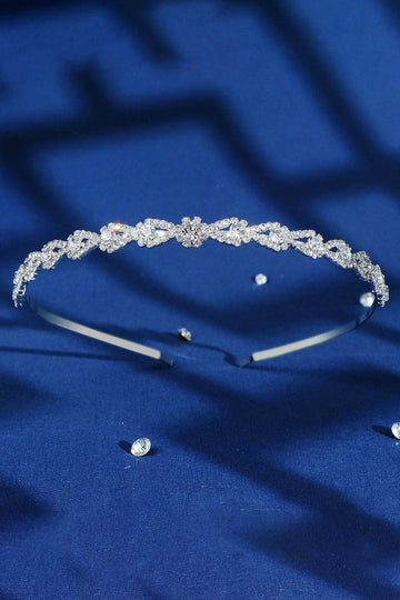 Bandeau de mariage en strass argentés